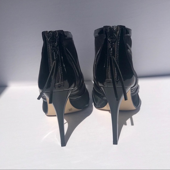 BCBGMAXAZRIA Black Mesh Open Toe Booties! - Picture 3 of 8